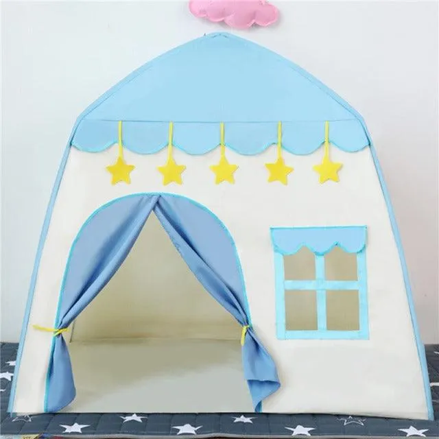 1.3M Portable Children&#39;s Tent Wigwam Folding Kids Tents Tipi Baby Play House Large Girls Pink Princess Castle Child Room Decor