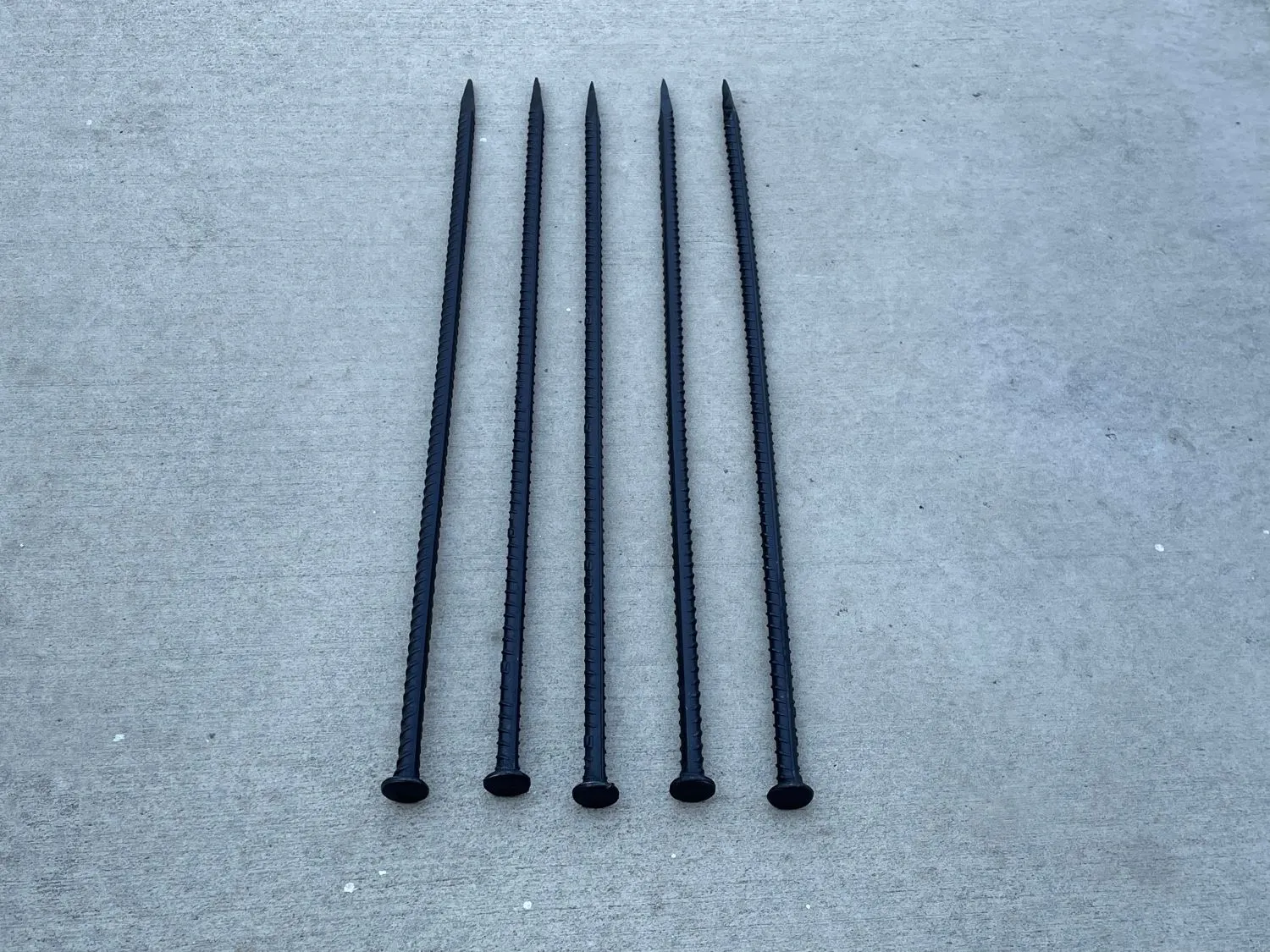 24" Steel Rebar Stakes with Nail Head - Garden Stakes (#4 Rebar)