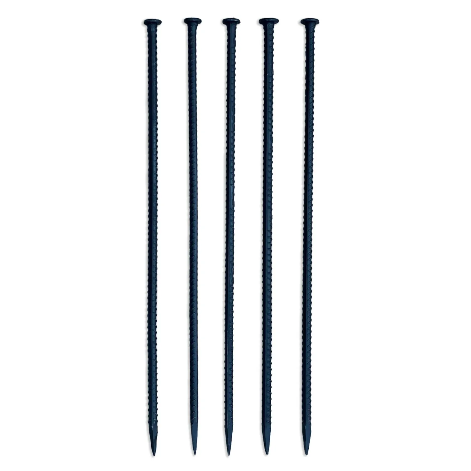 24" Steel Rebar Stakes with Nail Head - Garden Stakes (#4 Rebar)