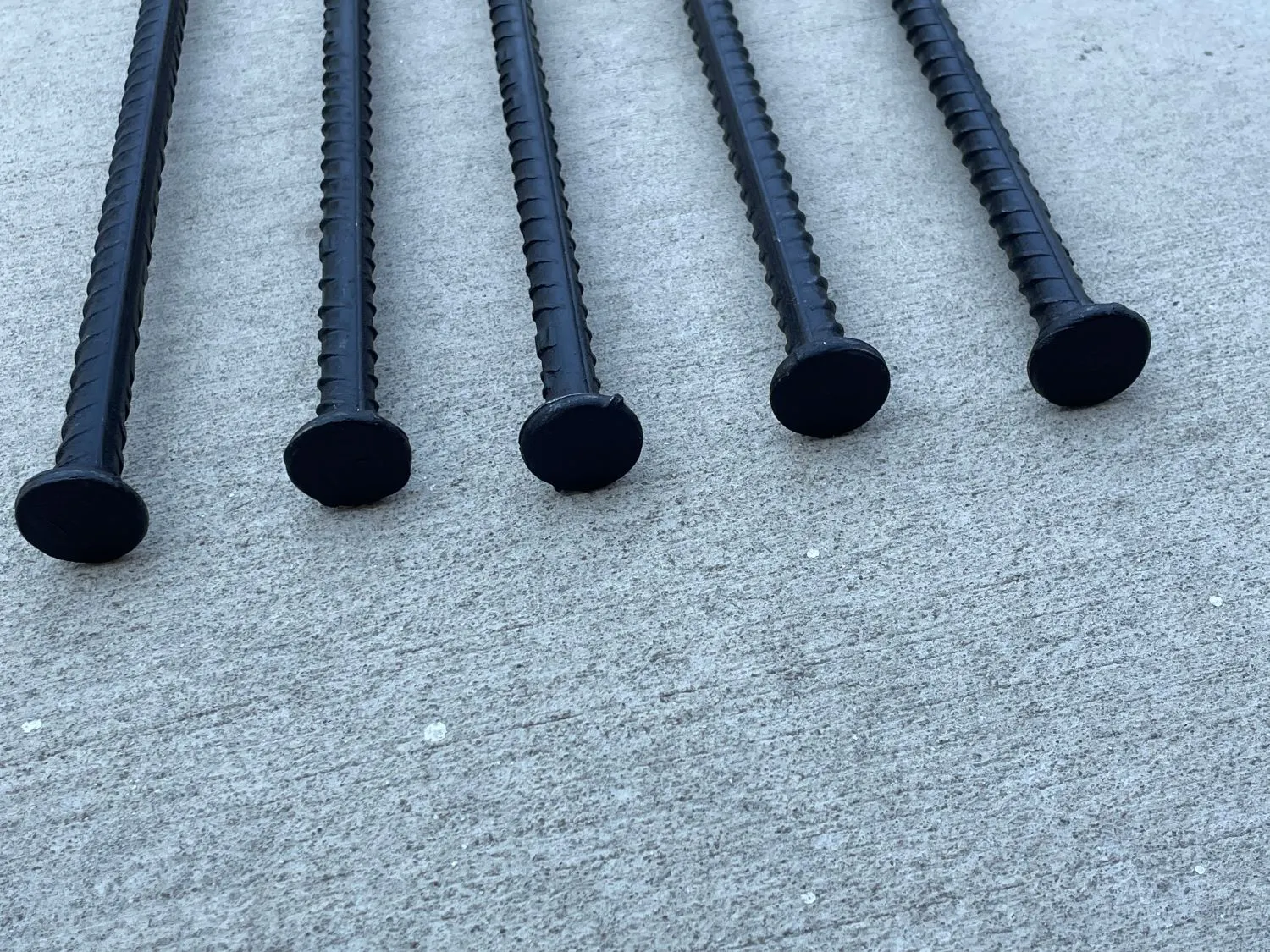 24" Steel Rebar Stakes with Nail Head - Garden Stakes (#4 Rebar)
