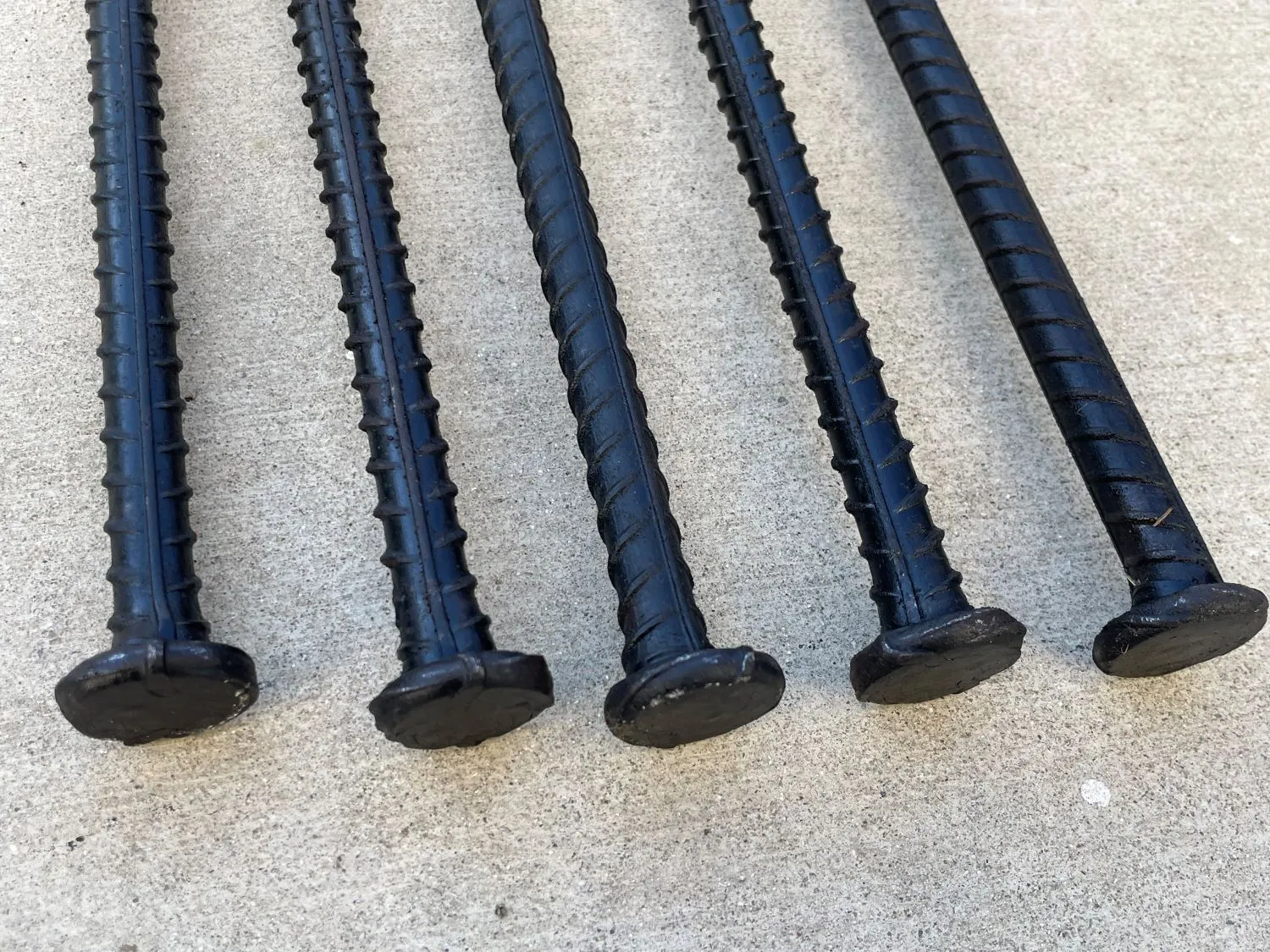 60" Steel Rebar Stakes with Nail Head - Garden Stakes (#4 Rebar)