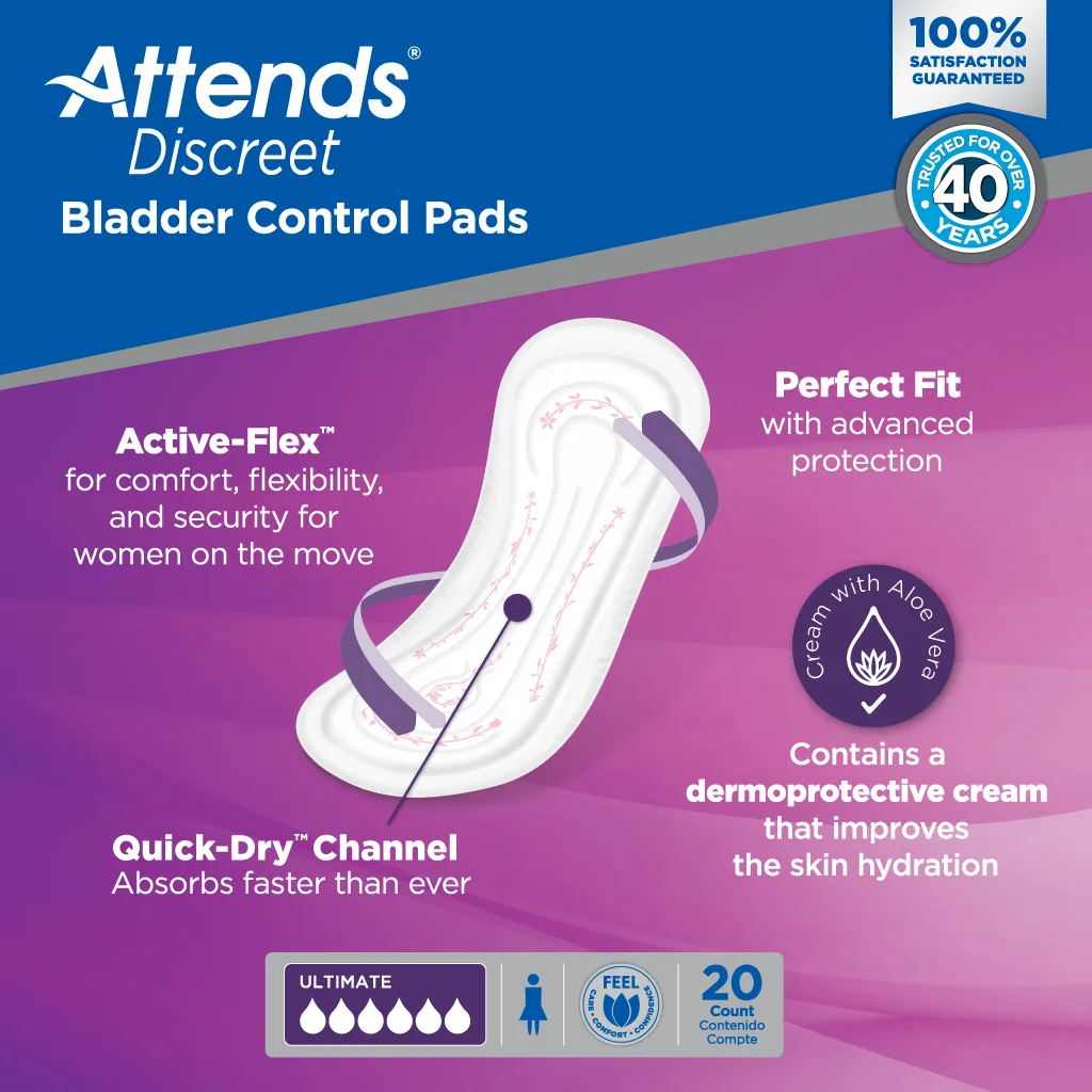 Attends Discreet Women's Ultimate Pads