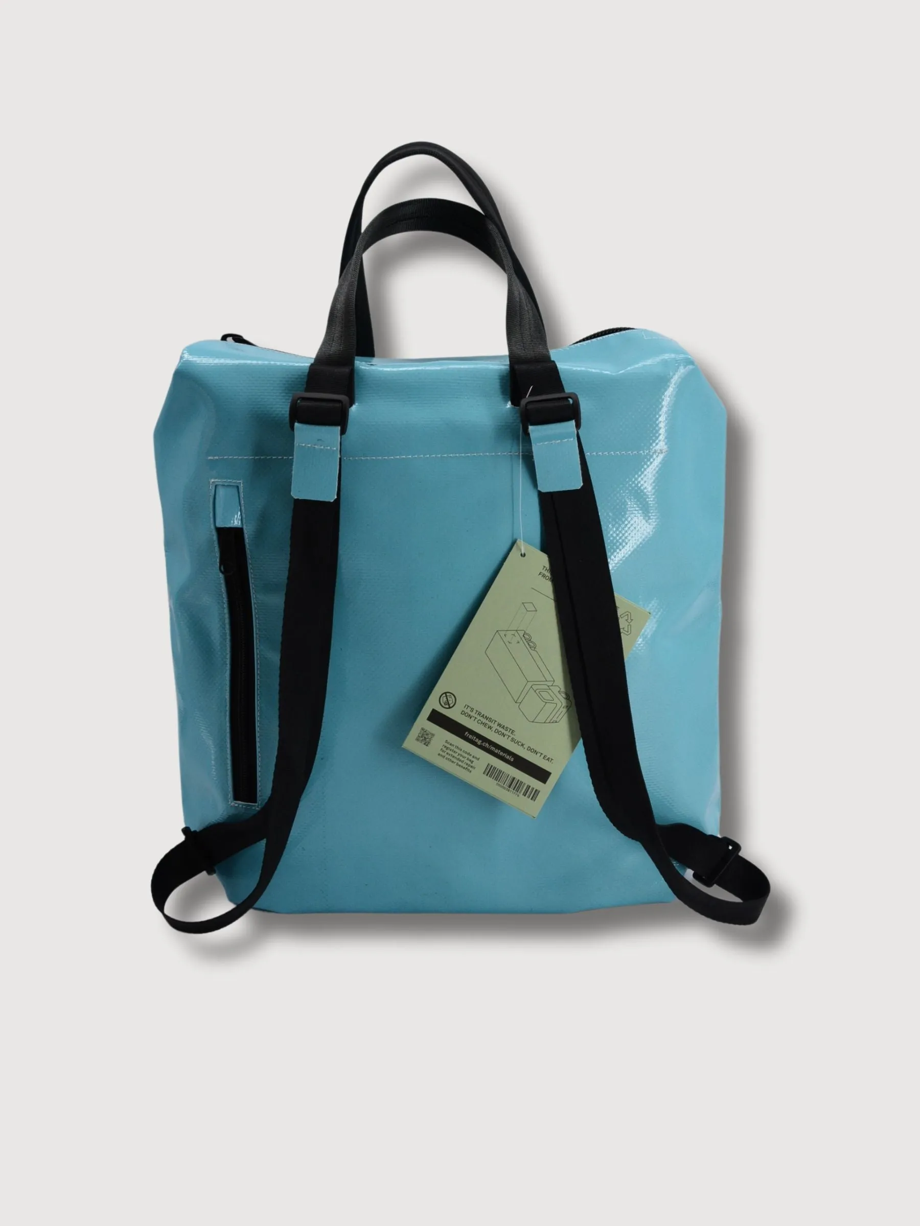 Backpack F201 Pete Light & Dark Blue In Used Truck Tarps | Freitag