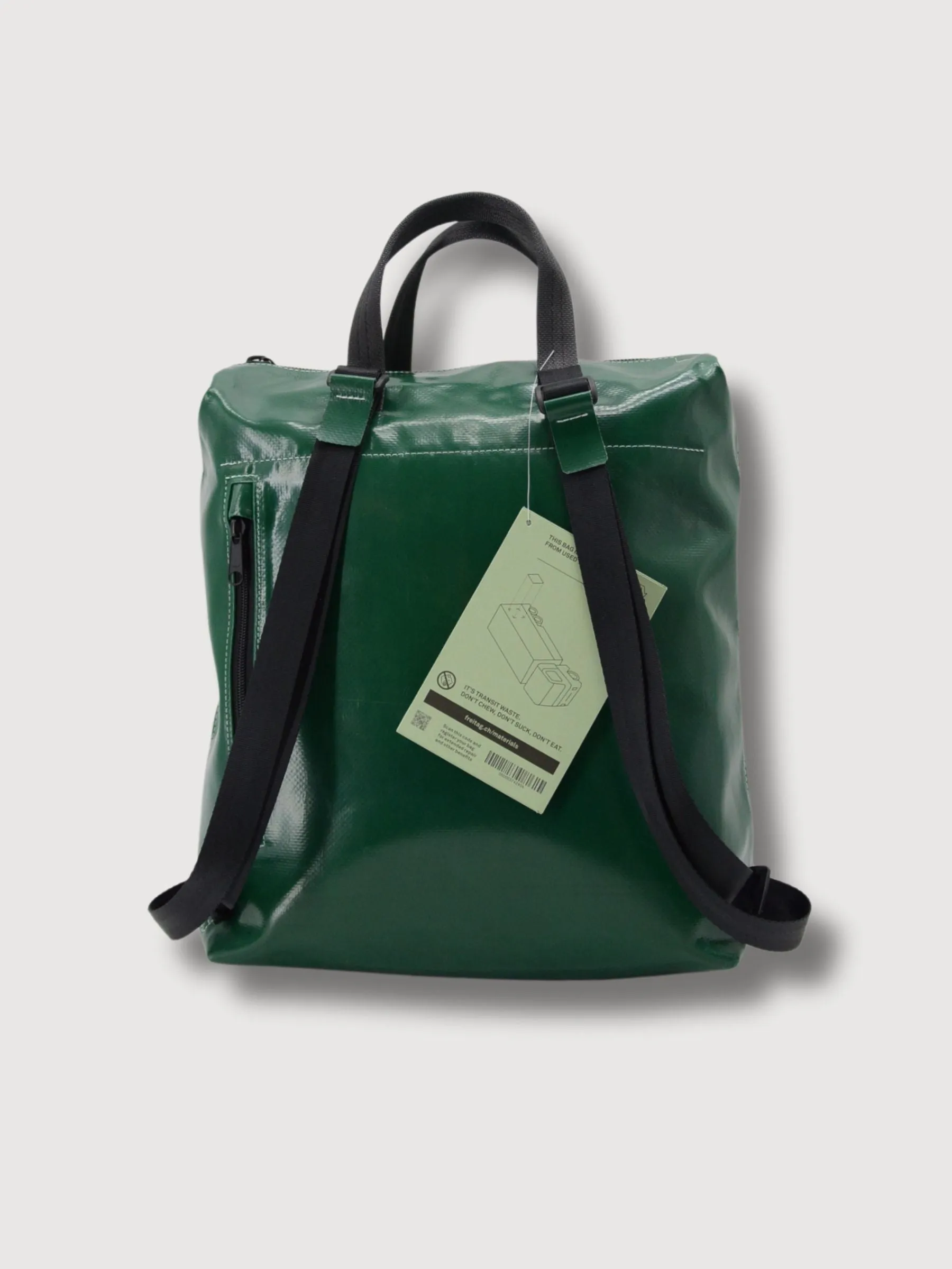 Backpack F201 Pete Red & Green In Used Truck Tarps | Freitag