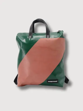 Backpack F201 Pete Red & Green In Used Truck Tarps | Freitag