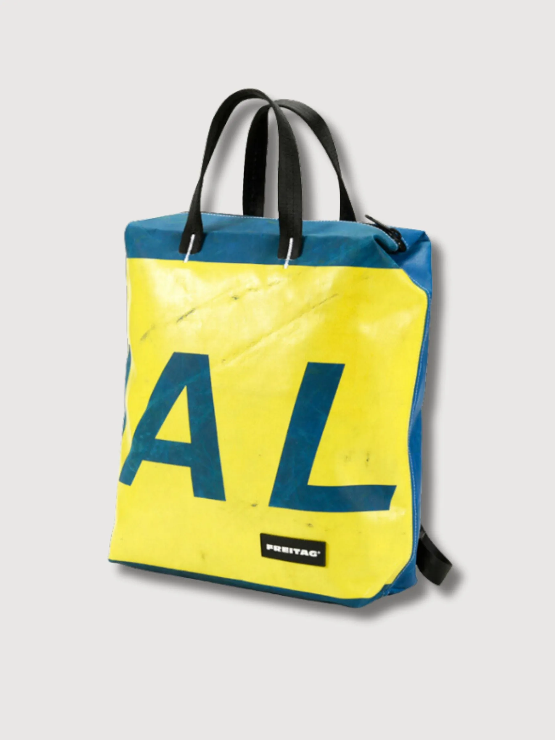Backpack F201 Pete Yellow & Blue-Al In Used Truck Tarps | Freitag