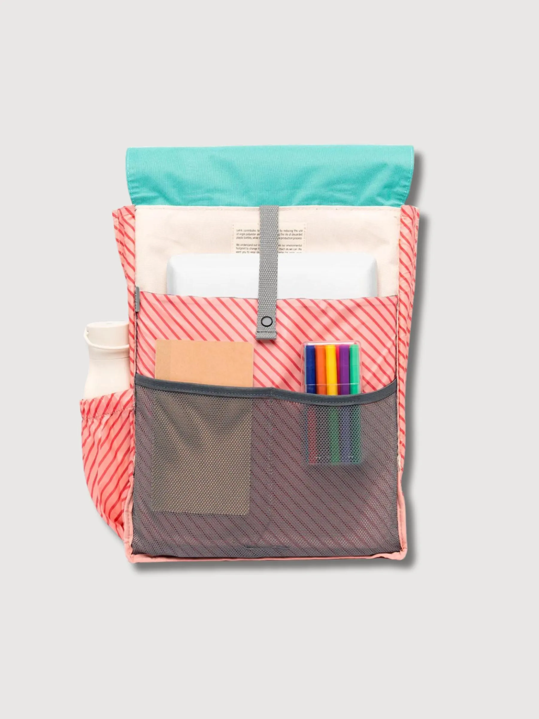 Backpack Handy Acqua Green & Ecru | Lefrik