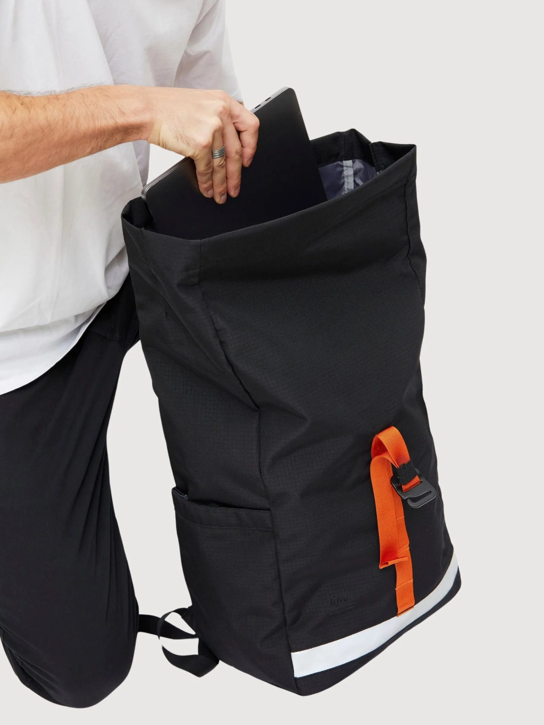 Backpack Lars Roll Ripstop Black | Lefrik
