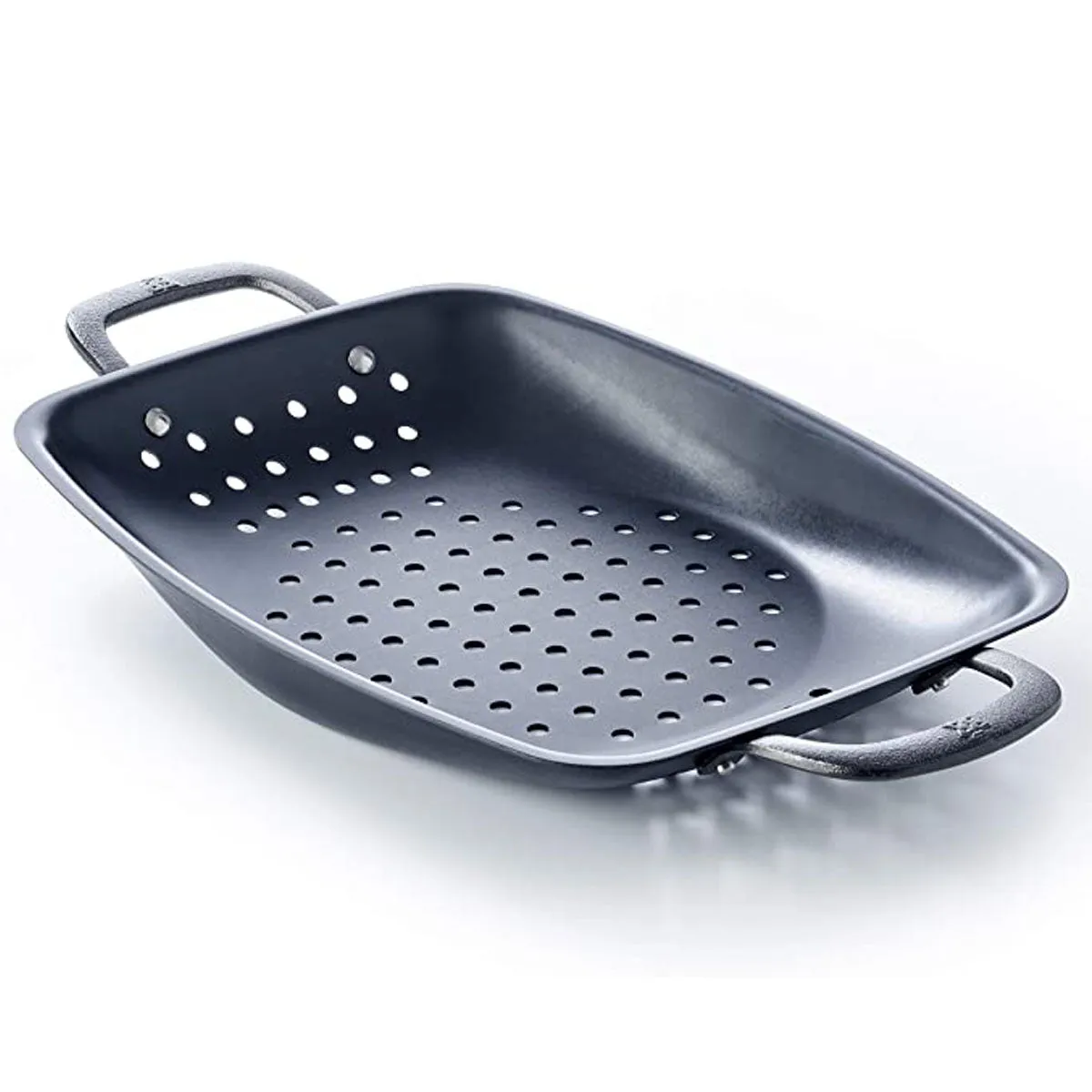 BK Black Steel Preseasoned Carbon Steel BBQ Roaster, 15"