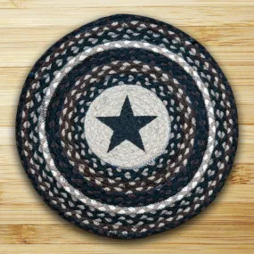 Black Star Printed Chair Pad