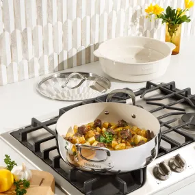Bloomhouse 3-Piece Tri-Ply Stainless Steel Everyday Cookware Set