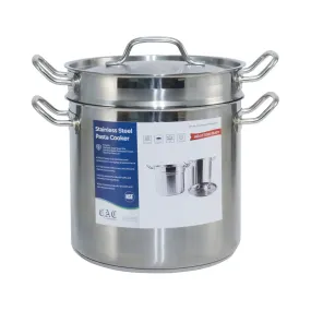 CAC China SPDB-12  9-1/2" X 7-1/2" Stainless Steel Pasta Cooker With Lid 12QT Set