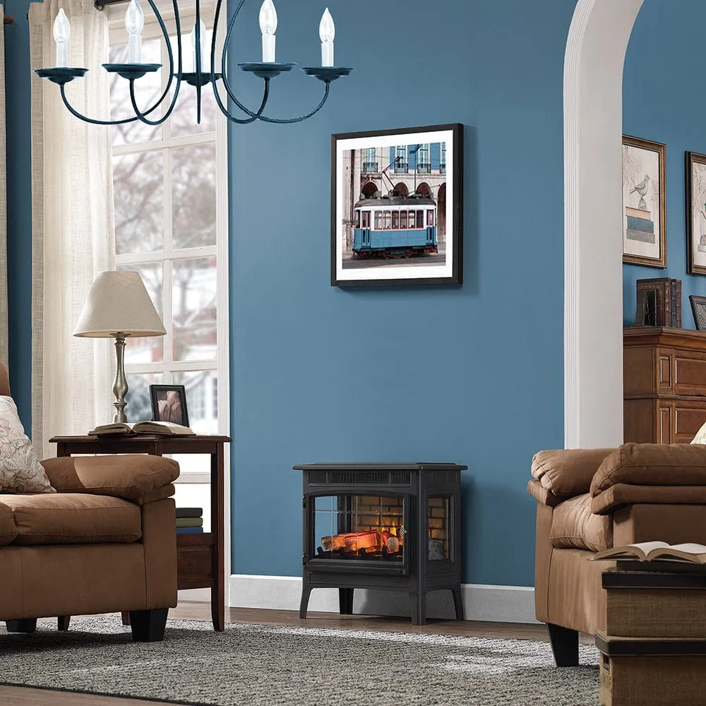 Duraflame 3D Black Infrared Electric Fireplace Stove with Remote Control