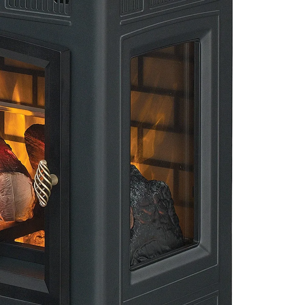 Duraflame 3D Black Infrared Electric Fireplace Stove with Remote Control