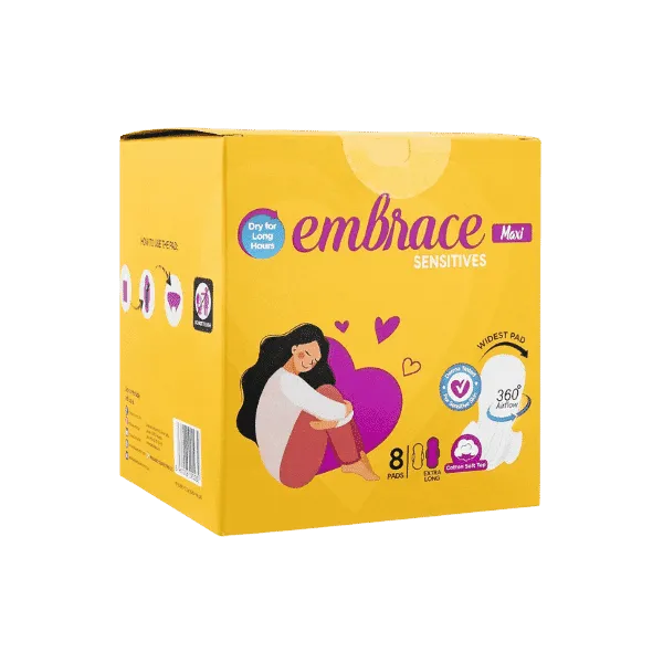 EMBRACE MAXI SENSITIVES EXTRA LONG 8 PADS