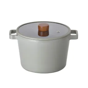 FIKA Reserve 4.9QT Deep Stock Pot – Large Non-Toxic Ceramic Pot with Glass Lid