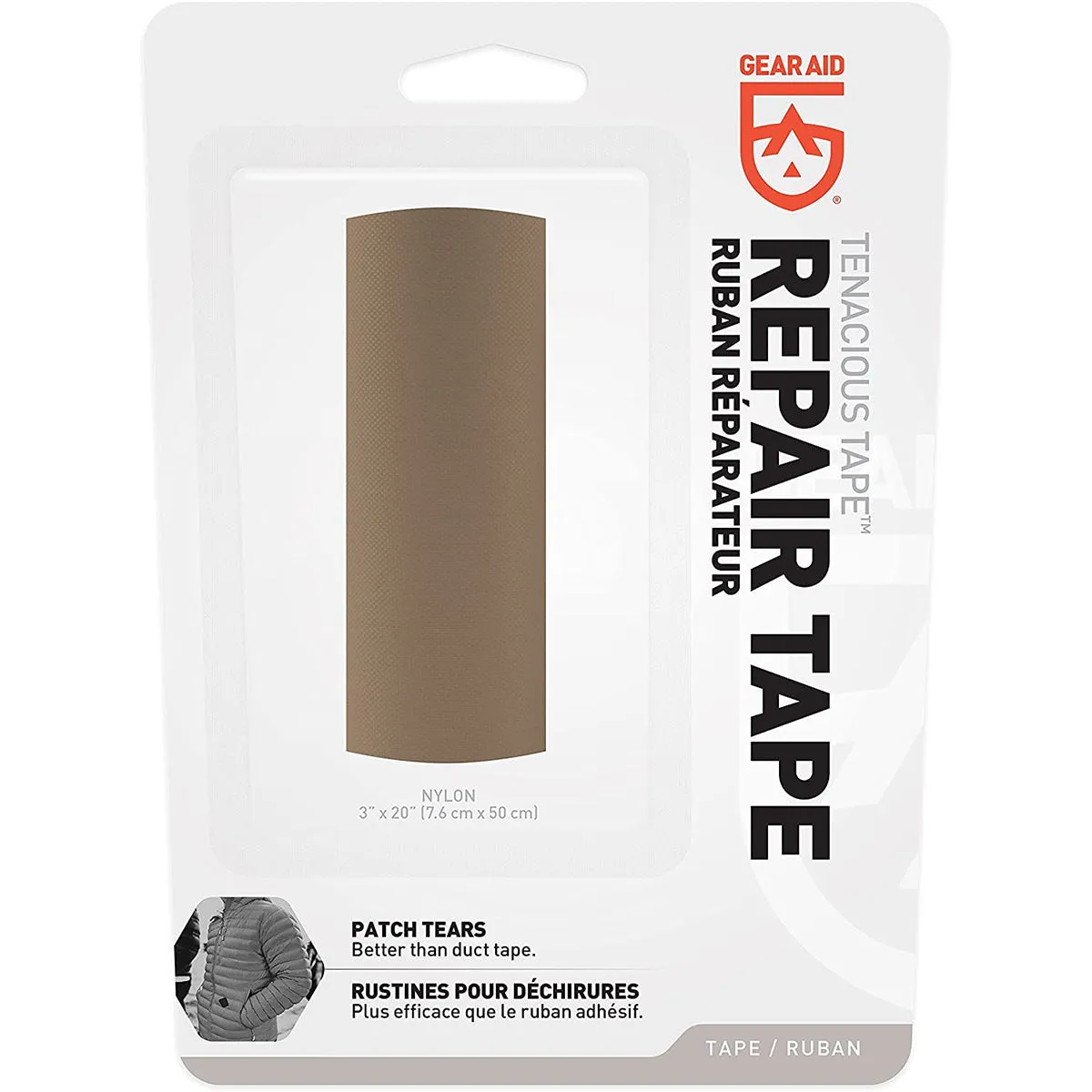 Gear Aid 3 Inch x 20 Inch Tenacious Tape Outdoor Gear Repair Tape - Coyote Nylon