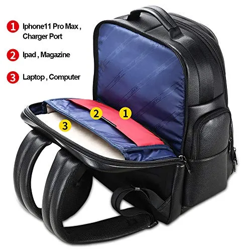 Genuine Leather Backpack for Men - Business travel - Laptop