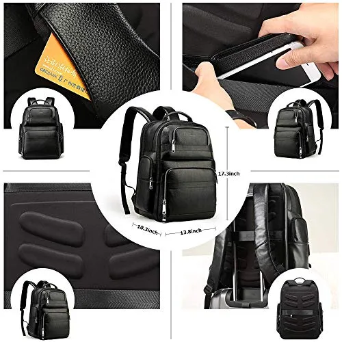Genuine Leather Backpack for Men - Business travel - Laptop