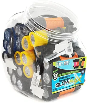GLOW MAX 9 LED RUBBER FISHBOWL/24