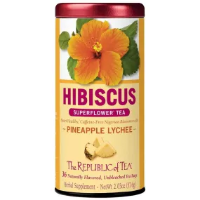 Hibiscus Pineapple Lychee Tea Bags - Tin 36Tea Bags