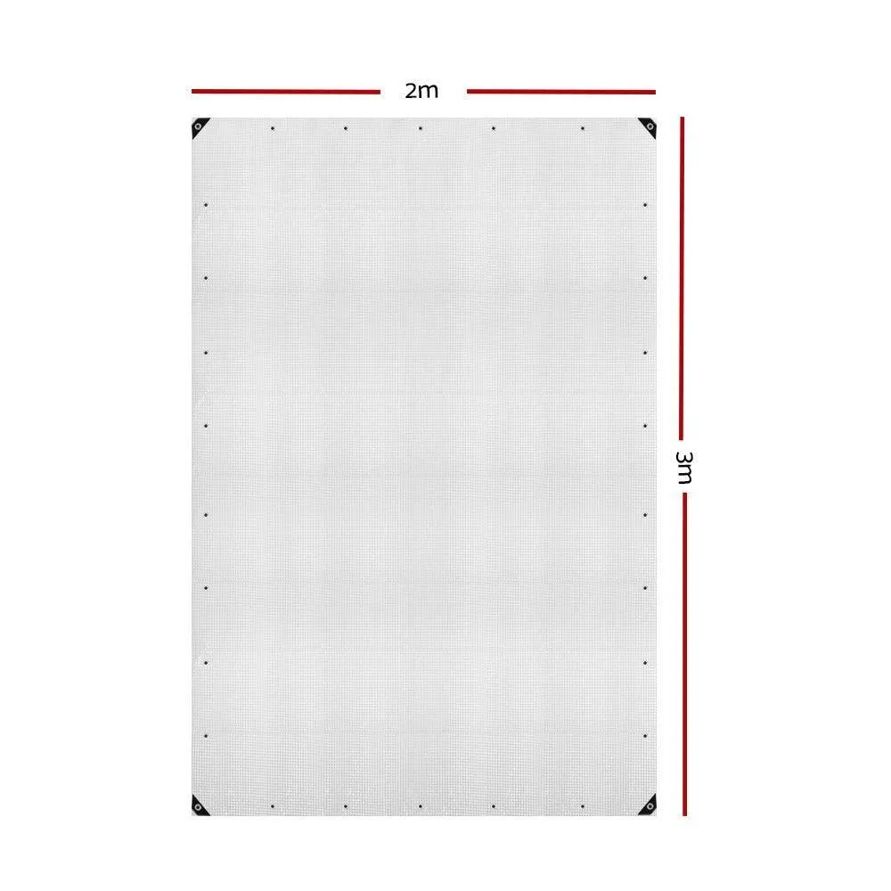 Instahut 2x3m Tarp Camping Tarps Poly Tarpaulin Heavy Duty Cover 135gsm Clear