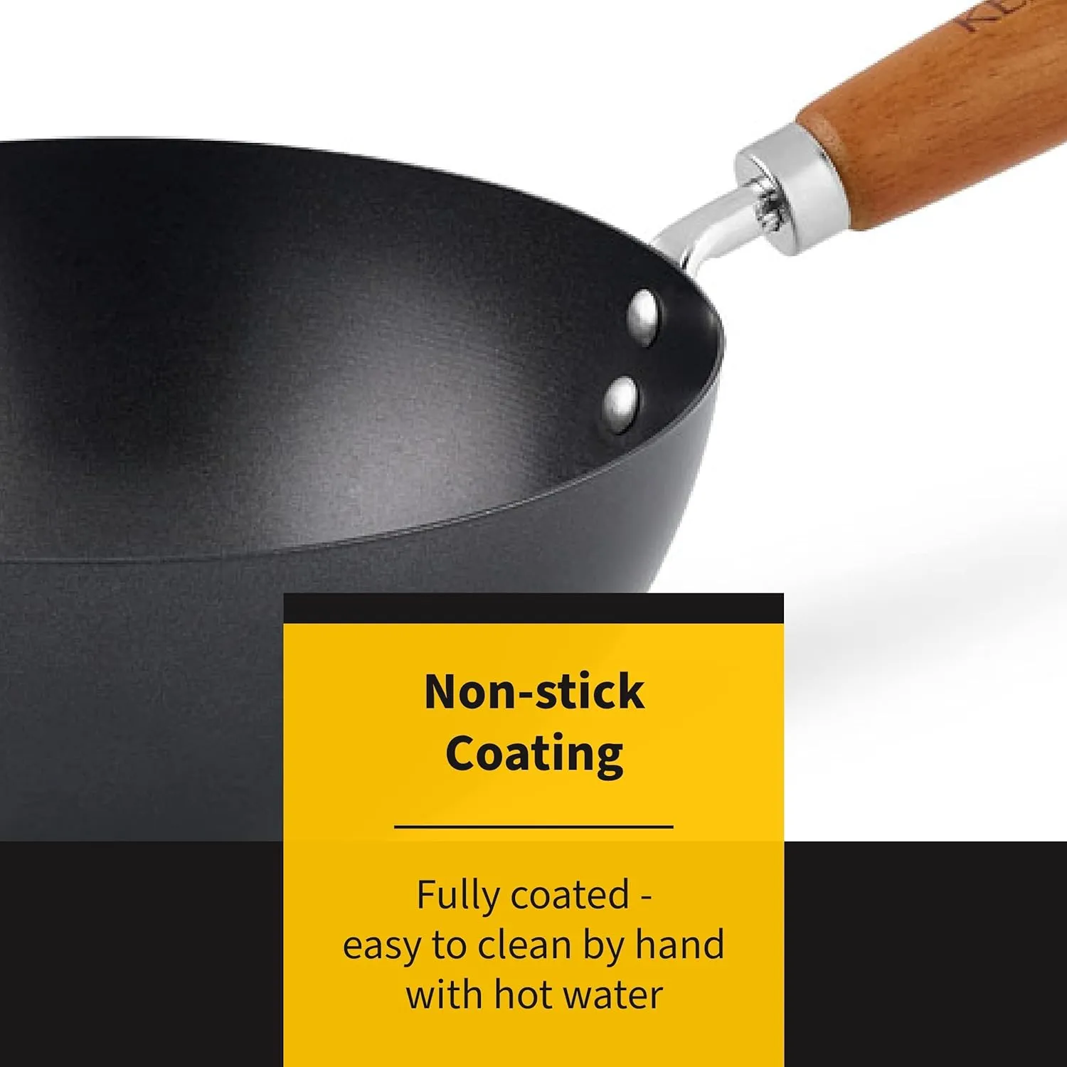 Ken Hom Classic Non-Stick Carbon Steel Mini Wok – 7.75"