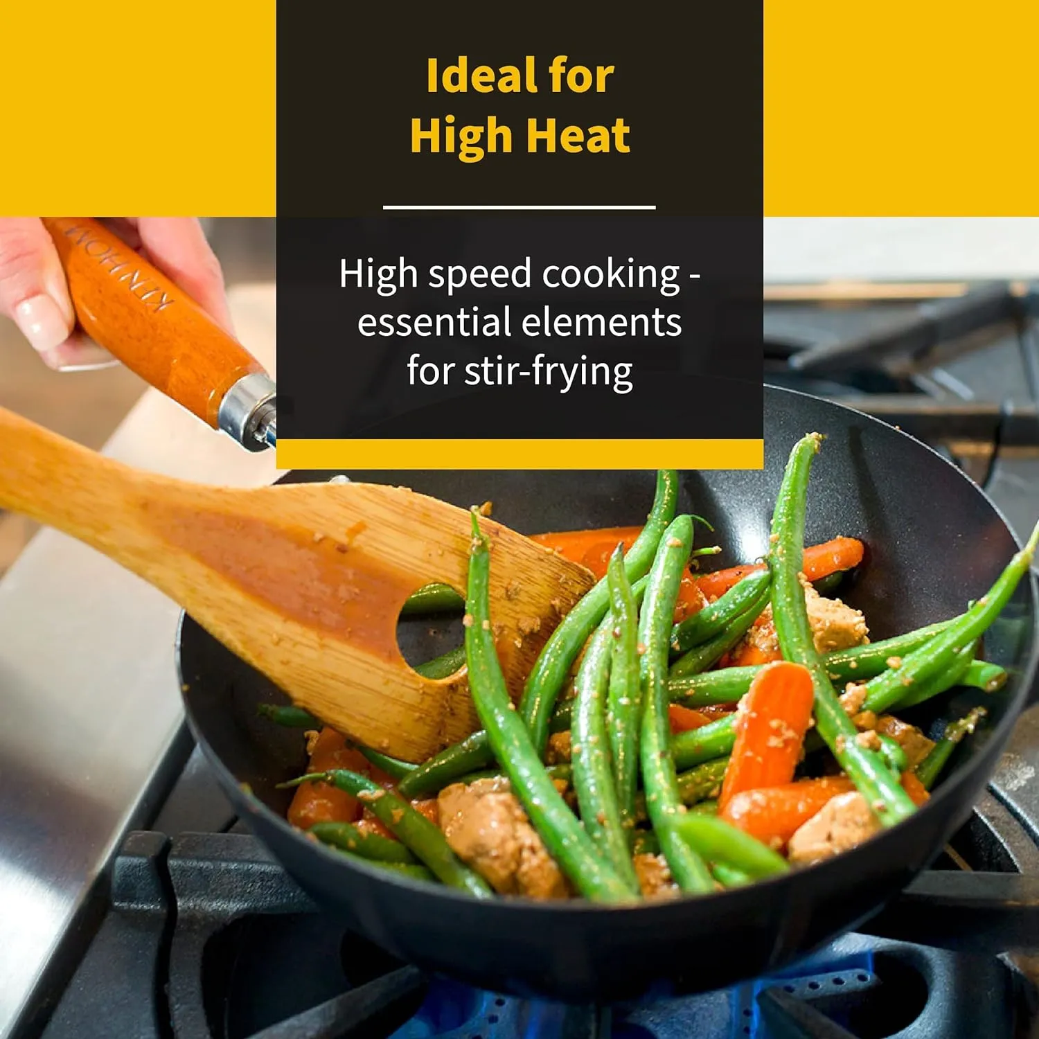 Ken Hom Classic Non-Stick Carbon Steel Mini Wok – 7.75"