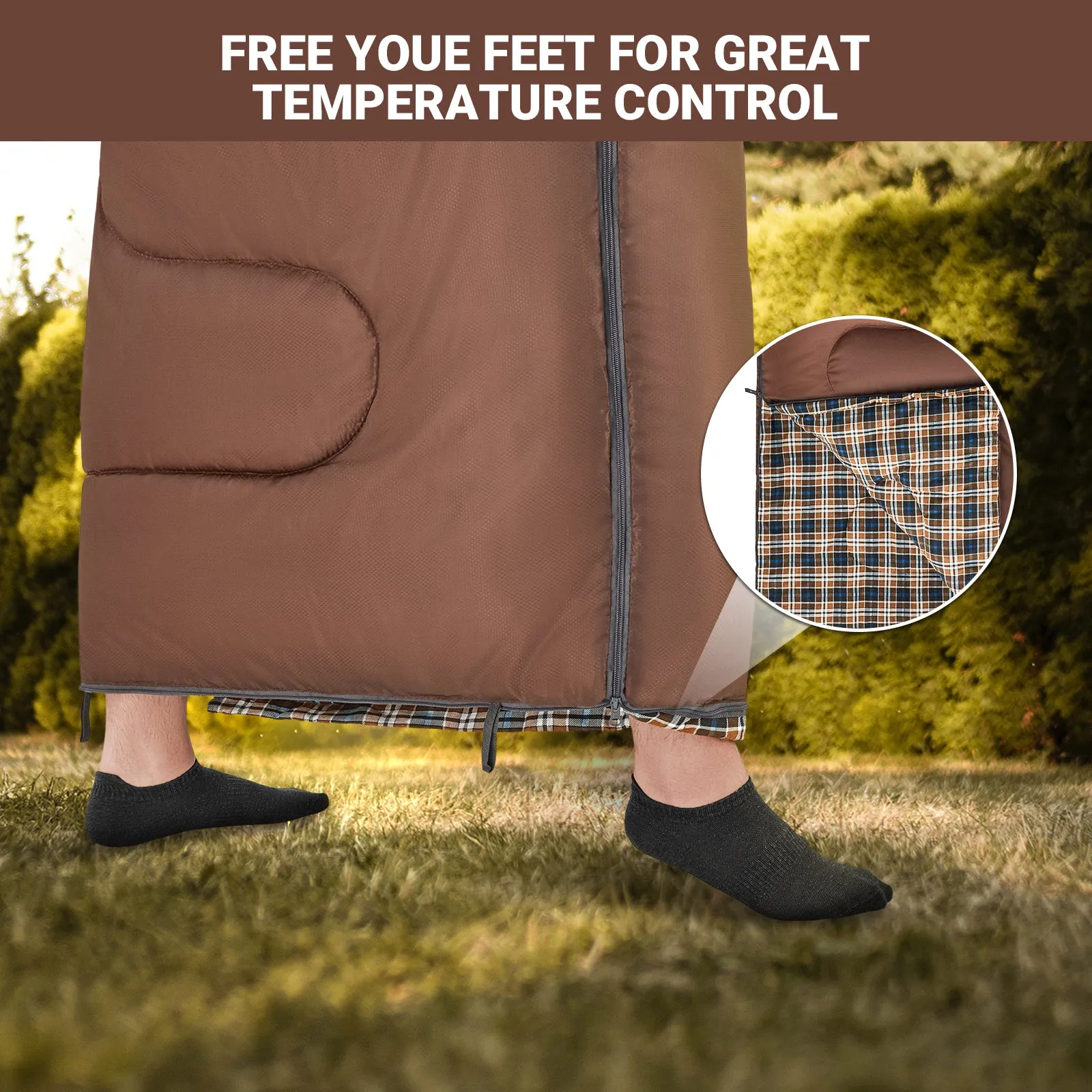 KingCamp Cotton Flannel 3 Season Sleeping Bags