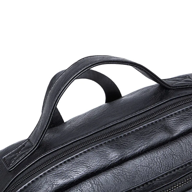 Lennox Men's Fashion Leather Business Essentials Travel Bag
