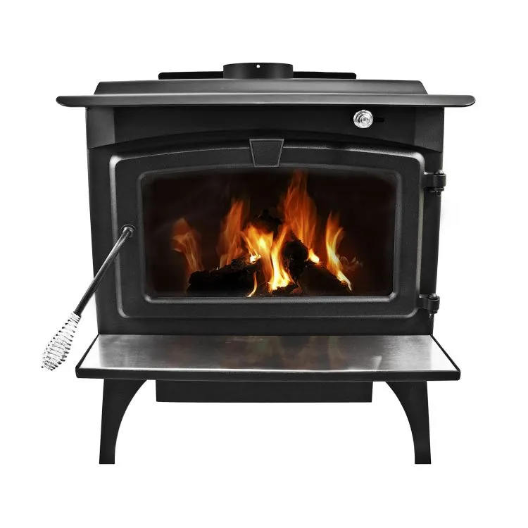 Pleasant Hearth 1,800 Sq. Ft. Medium wood stove with ash lip and blower