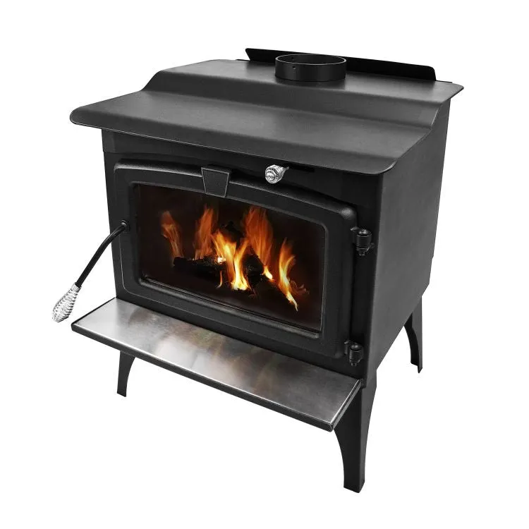 Pleasant Hearth 1,800 Sq. Ft. Medium wood stove with ash lip and blower