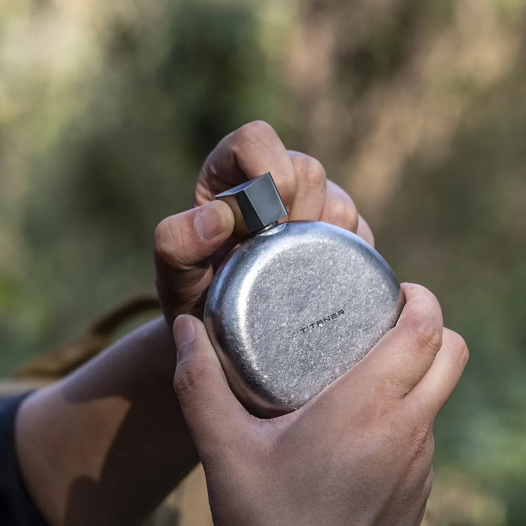 Portable Titanium Hip Flask Bottle