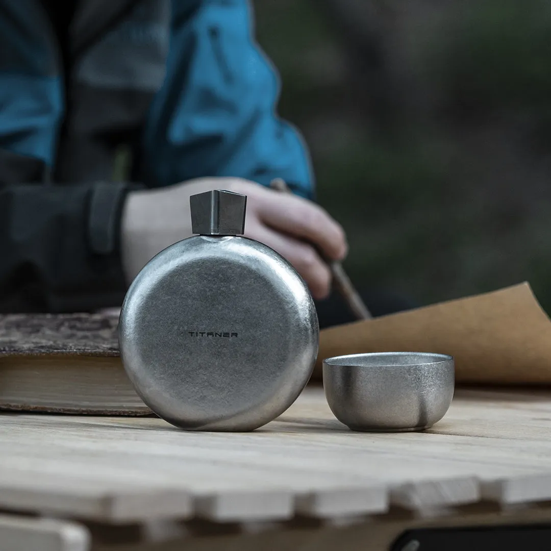 Portable Titanium Hip Flask Bottle