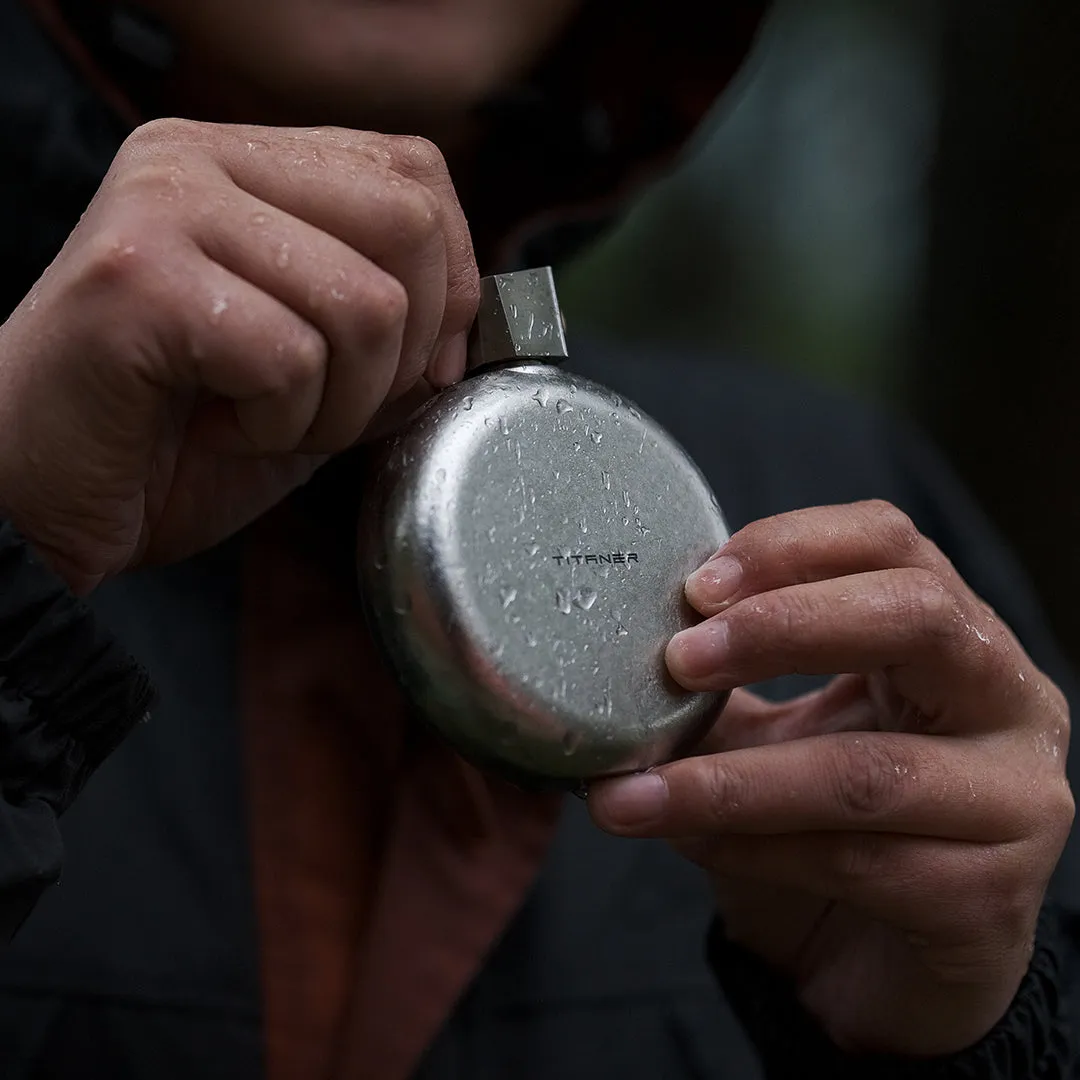 Portable Titanium Hip Flask Bottle
