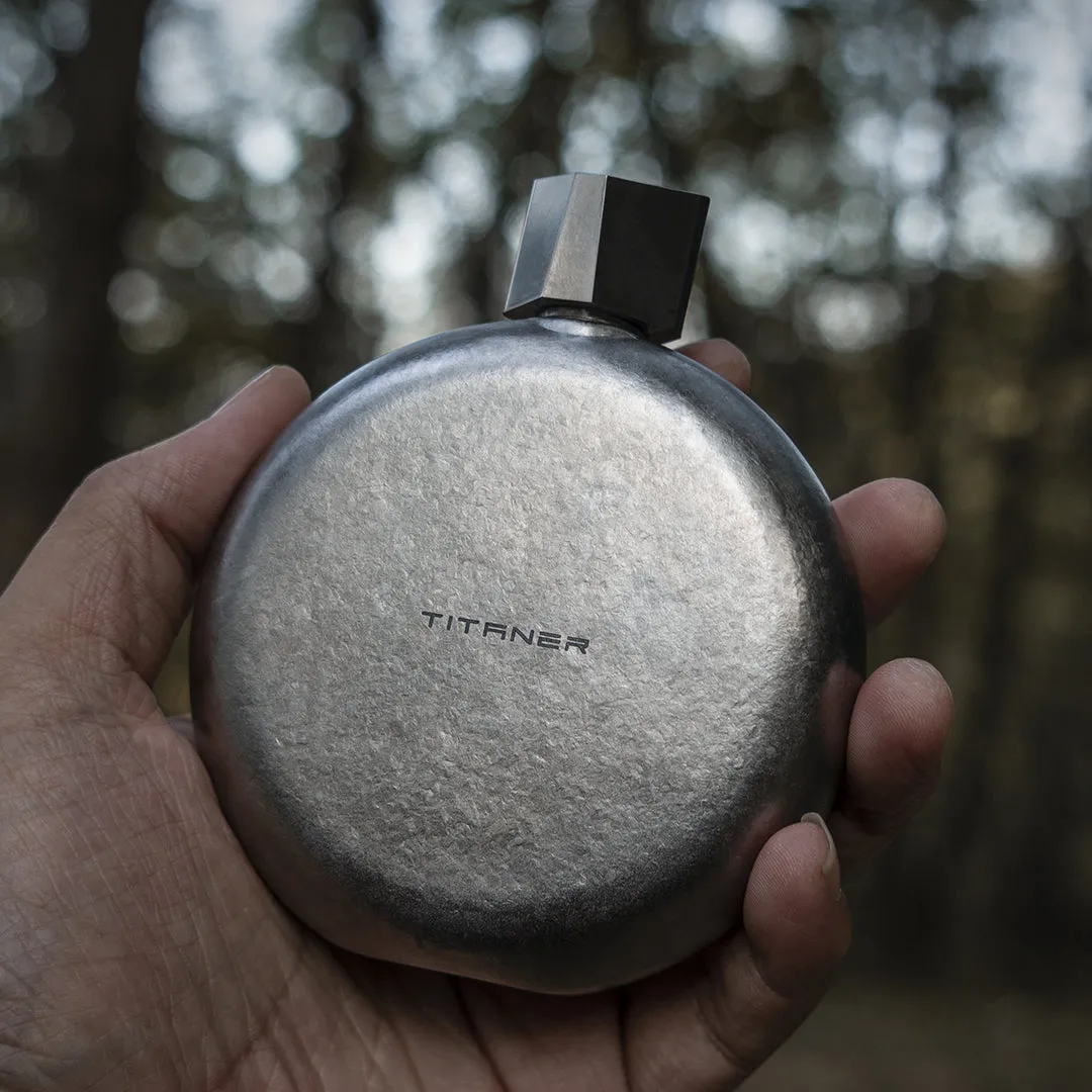Portable Titanium Hip Flask Bottle