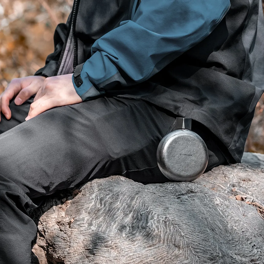 Portable Titanium Hip Flask Bottle