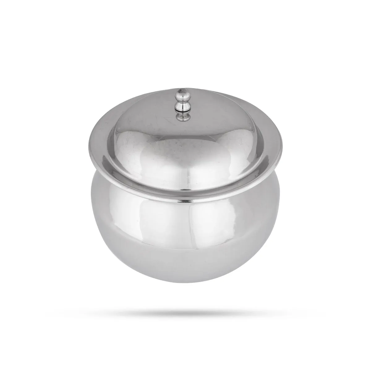 Pot With Lid - 5.5 x 4.75 Inches | Stainless Steel Cookware/ Stainless Steel Pot for Home/ 340 Gms Approx