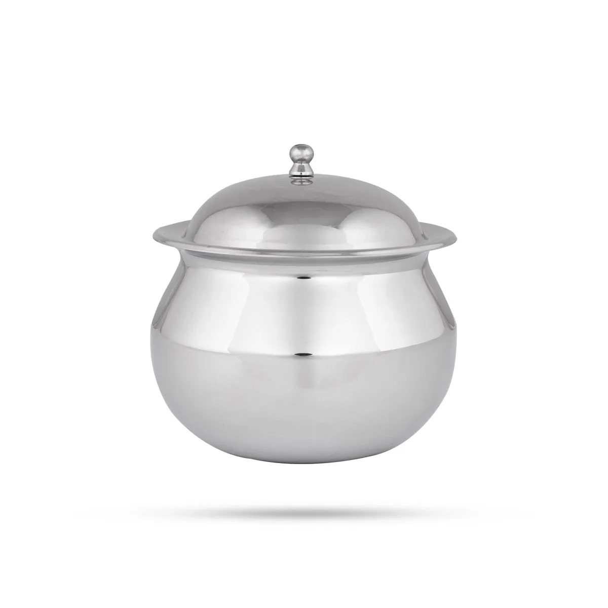 Pot With Lid - 5.5 x 4.75 Inches | Stainless Steel Cookware/ Stainless Steel Pot for Home/ 340 Gms Approx