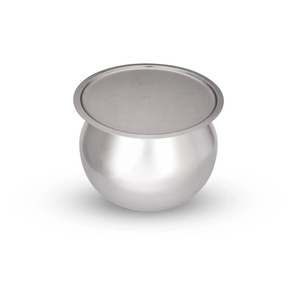 Pot with Lid - 6 x 8 Inches | Dal Handi/ Stainless Steel Pot/ Cooking Pot for Home/ 775 Gms Approx