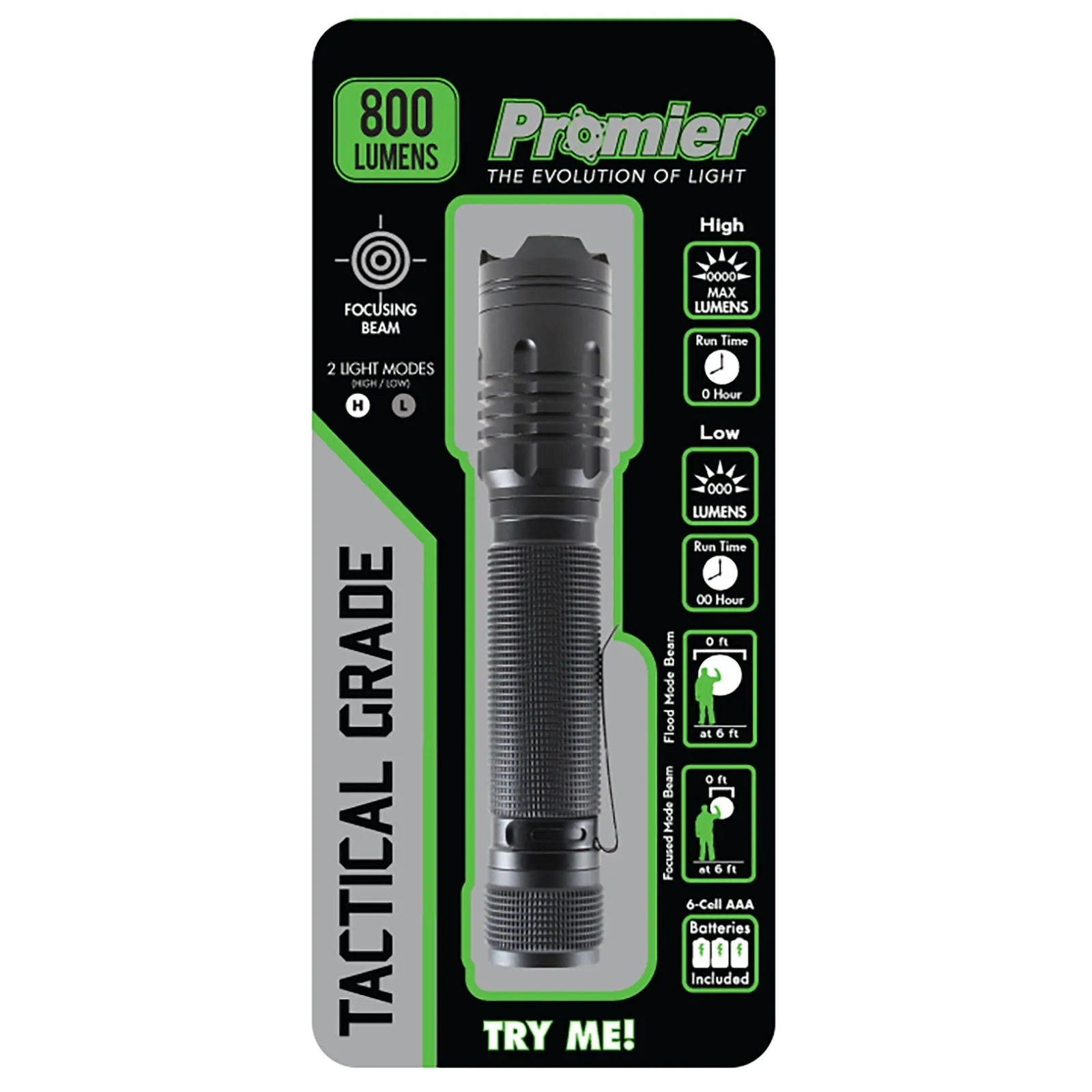 Promier P800Fl-8/16 800 Lumen Flashlight