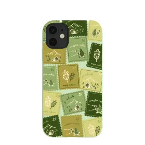 Sage Green Camp Stamps iPhone 11 Case