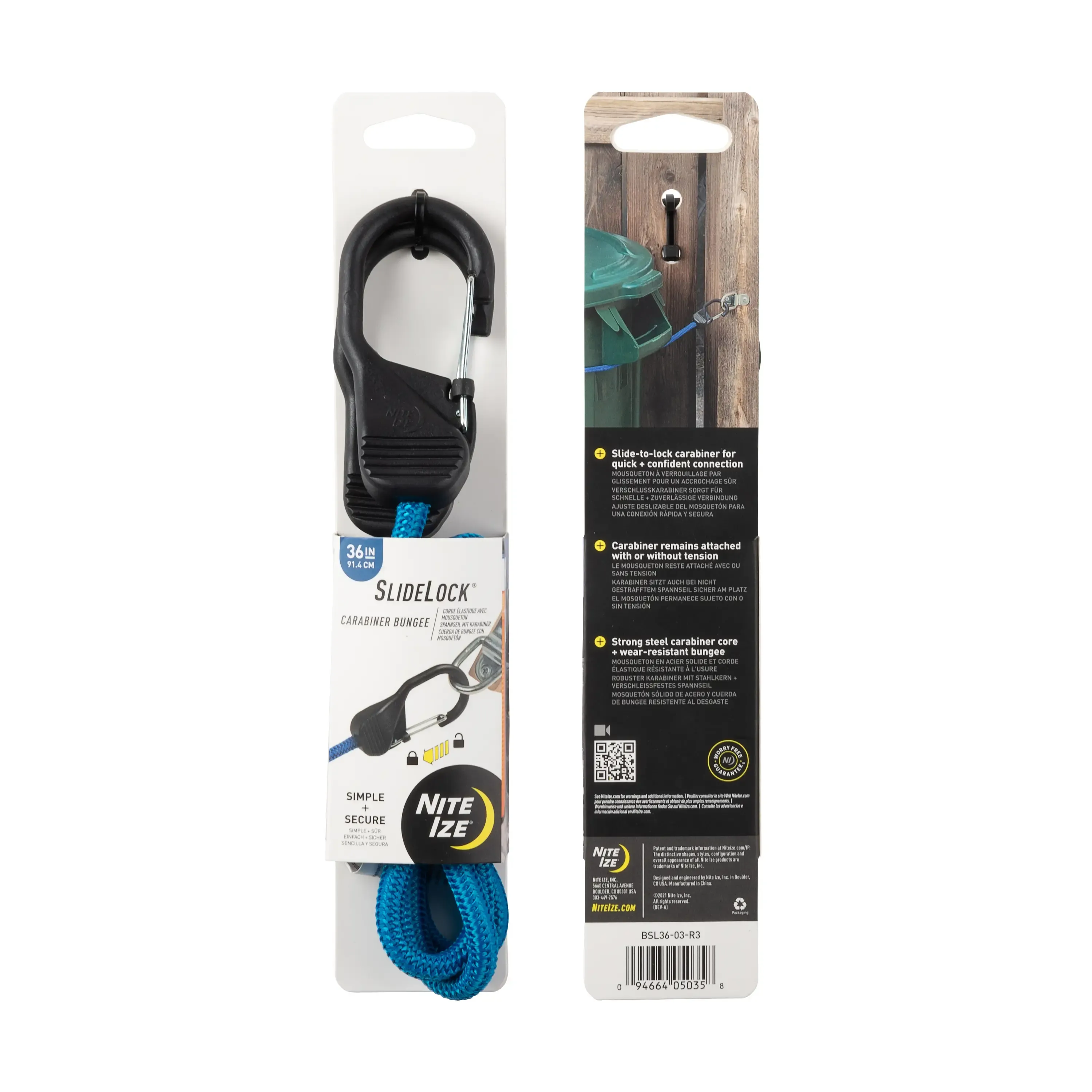 Slidelock Carabiner Bungee 36
