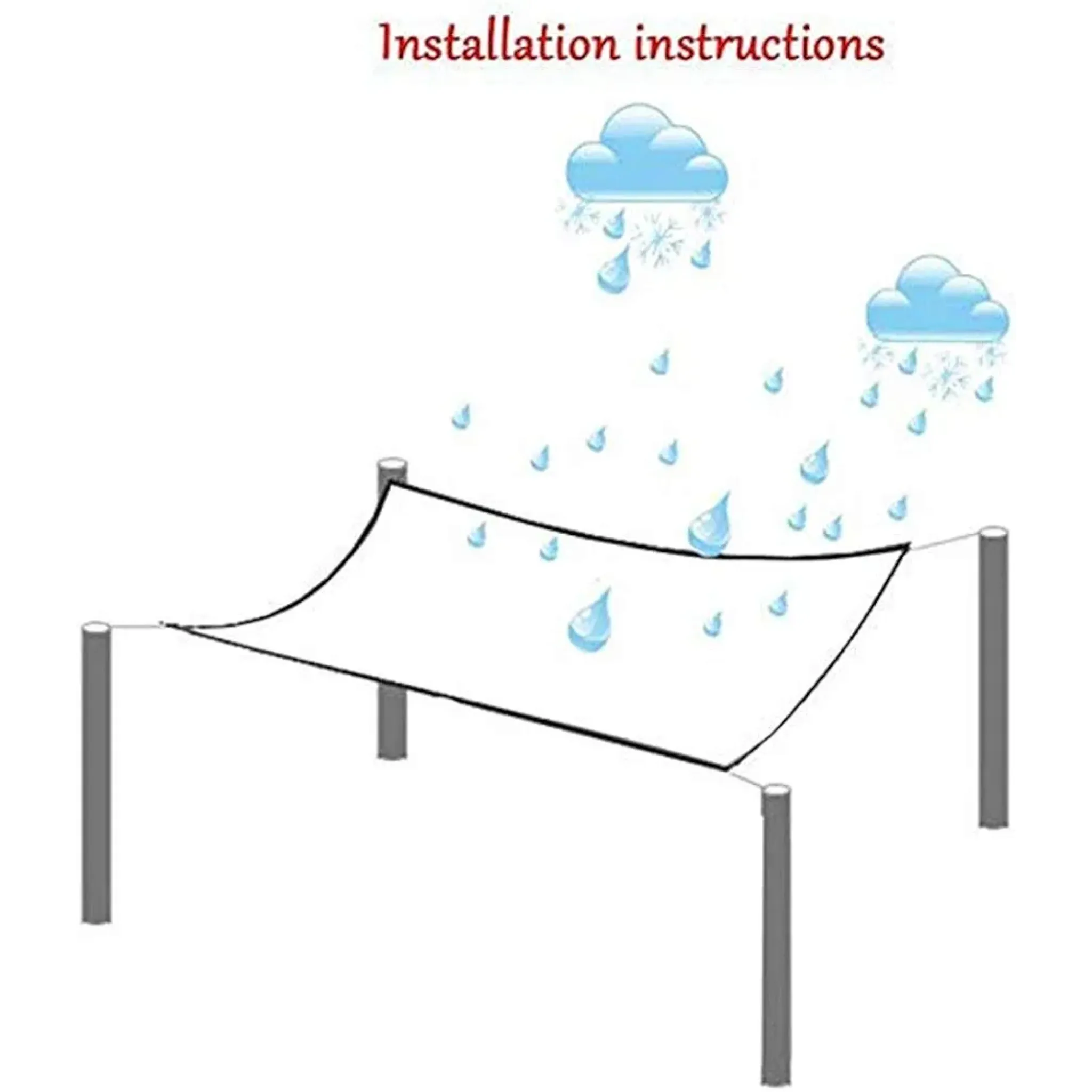 Tarpaulin 4x8m 180gsm Light Duty All Purpose Waterproof Cover