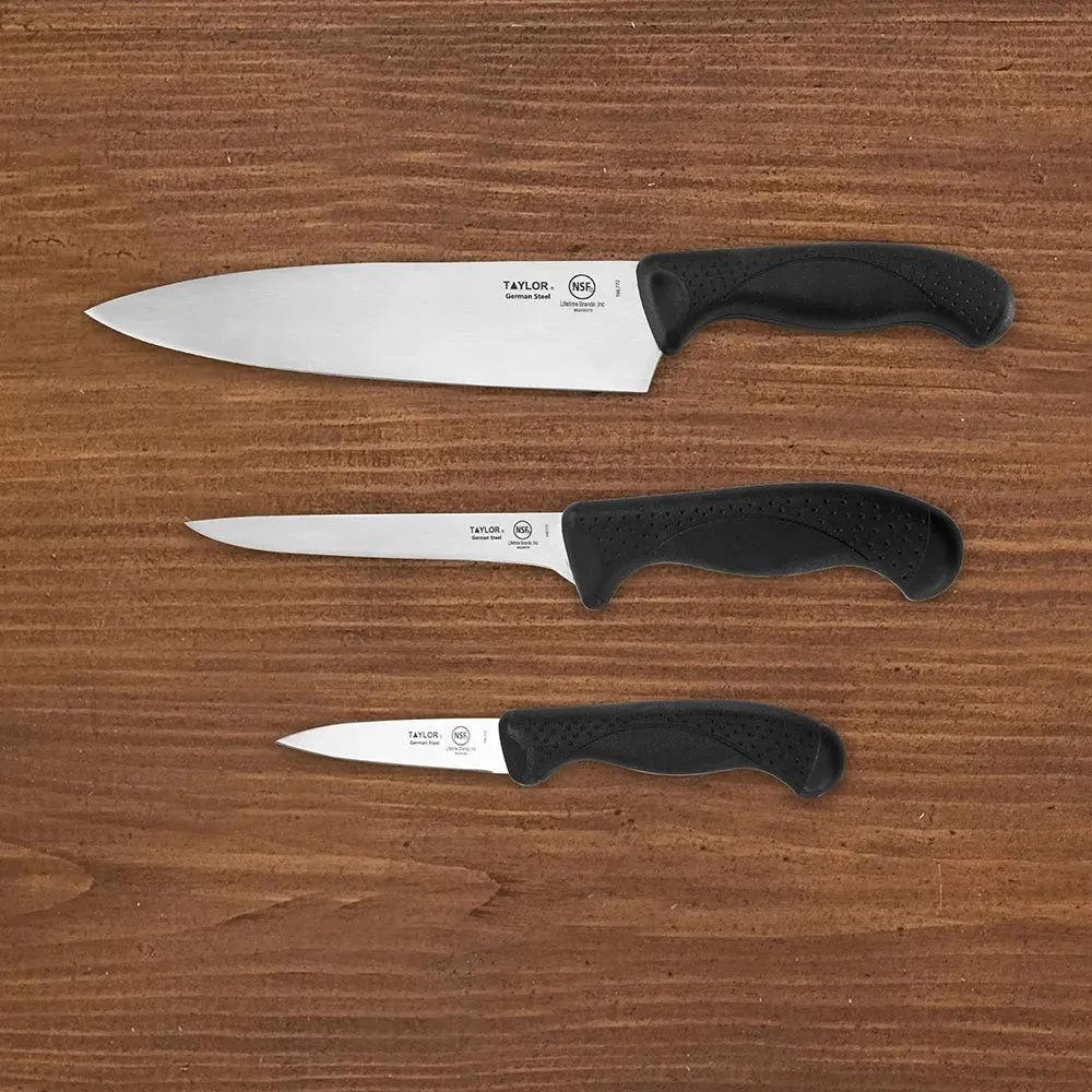 Taylor 5271192 Black 3 Piece Knife Set