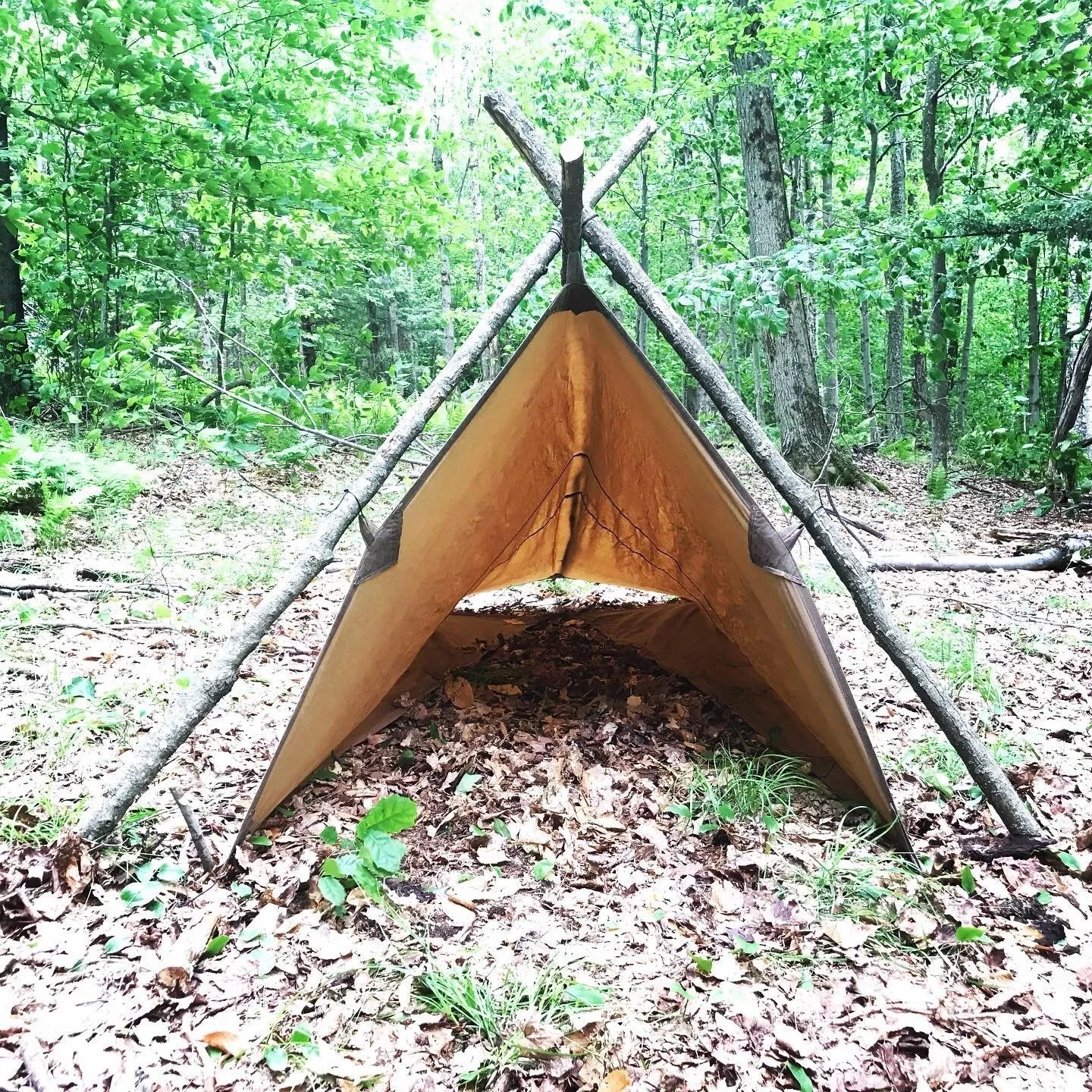 Tentsmiths Oilskin Tarp with Reinforced Center Loop