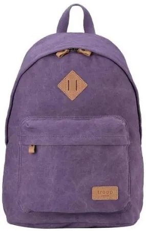 Troop London Organic Cotton Casual Day Backpack | Purple