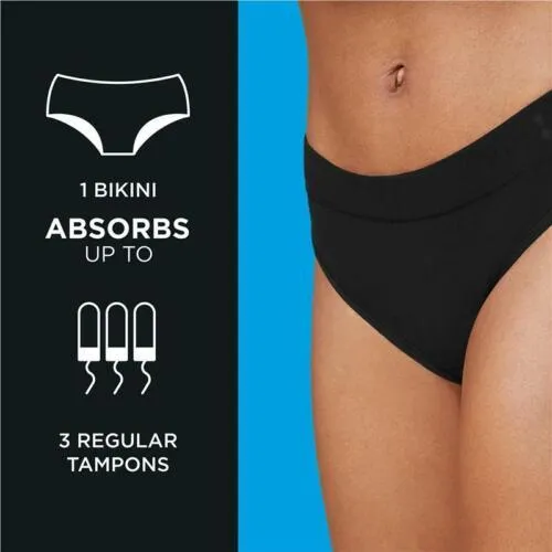U By Kotex Reusable Period Undies Bikini Regular Size 14-16