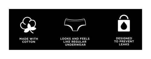 U By Kotex Reusable Period Undies Bikini Regular Size 14-16