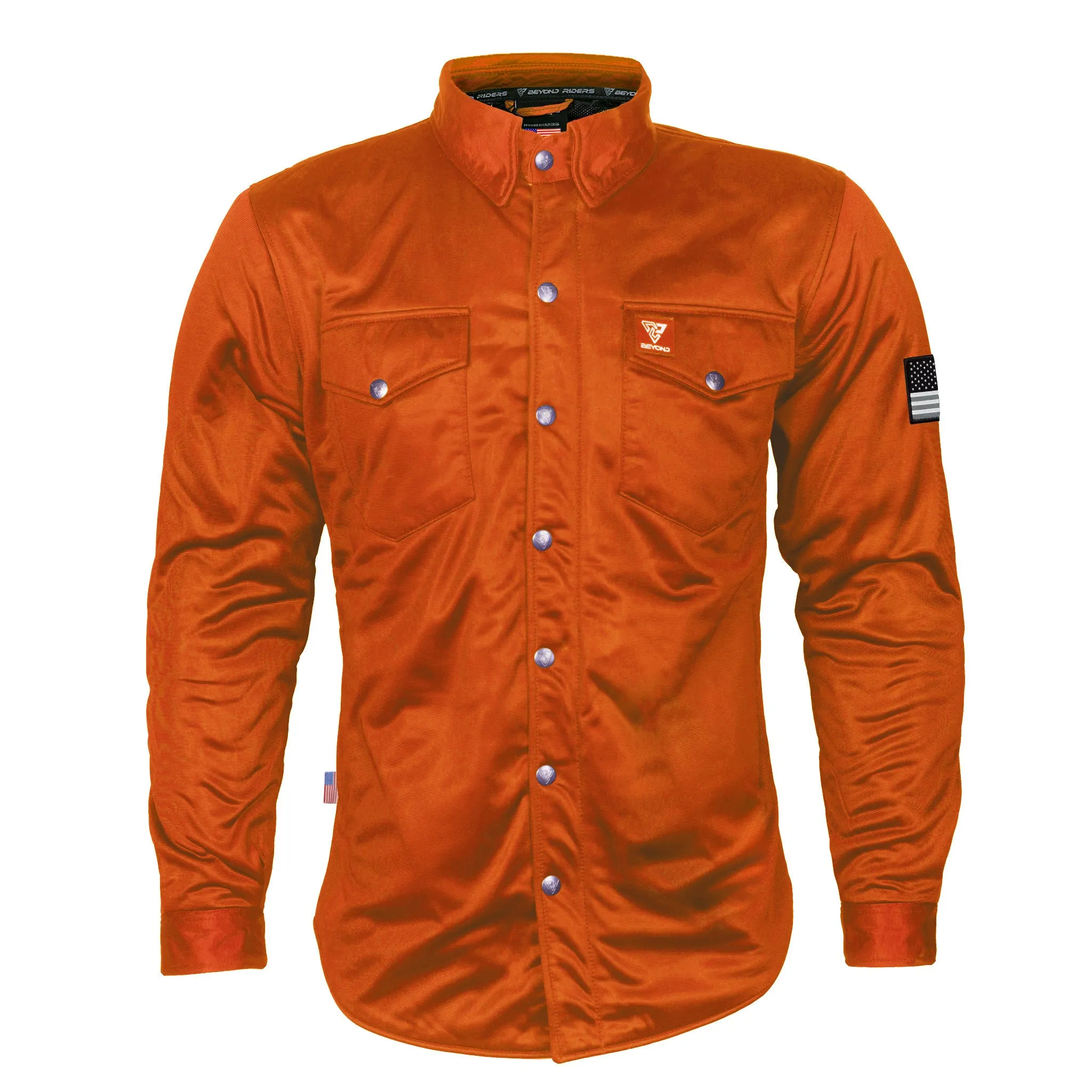 Ultra Protective Shirt - Orange Solid with Pads